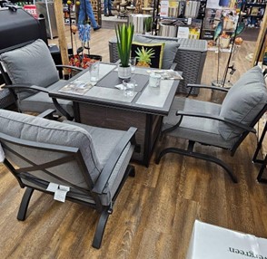 Patio furniture with low table
