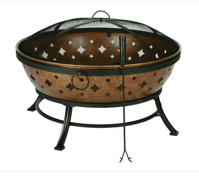 metal round fire pit 