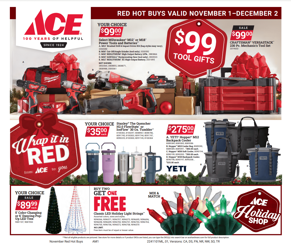 Ace Hardware November 2024 Red Hot Buys