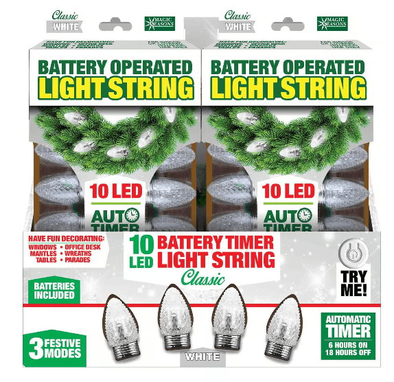 LED Battery Timer Light String