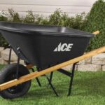 Ace Hardware Wheelbarrow in yard. Ace your spring yard work with Ace tools.