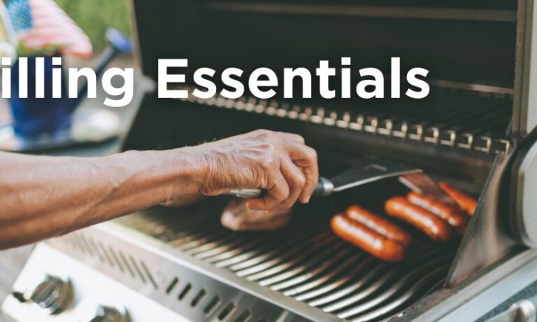 Man at grill during summer