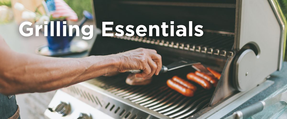 Man at grill during summer